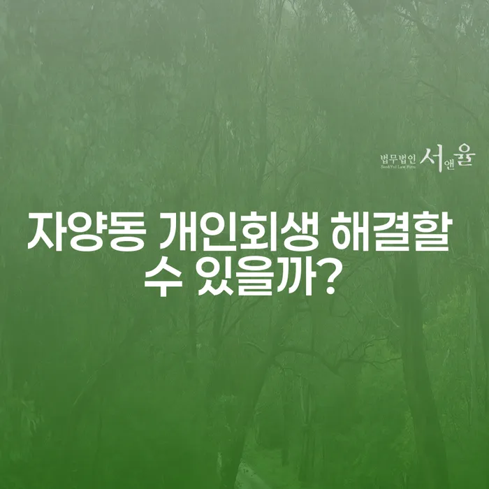 자양동 개인회생 해결할 수 있을까?