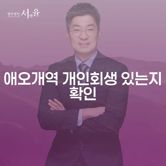 애오개역 개인회생 있는지확인