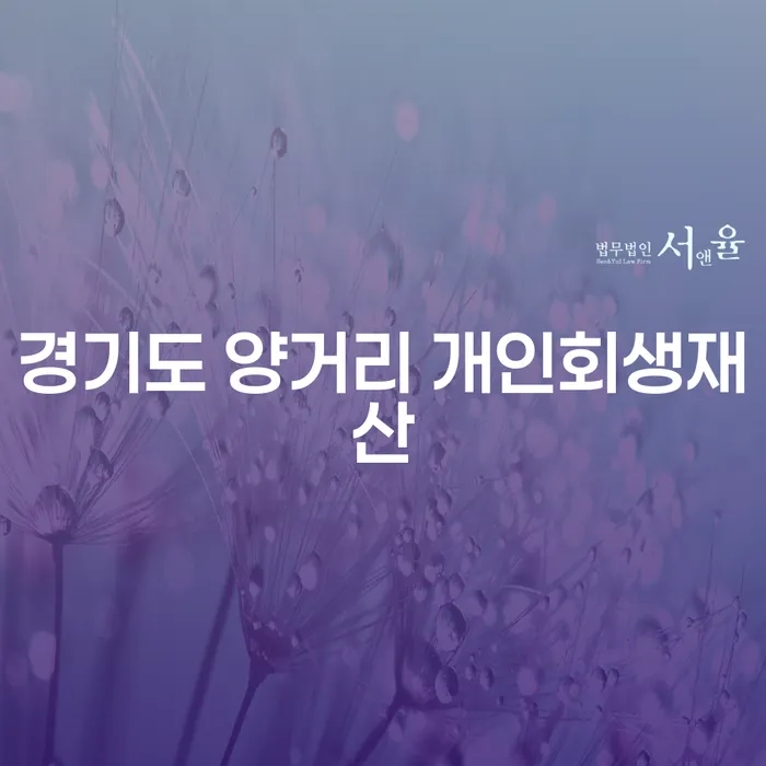 경기도 양거리에서 개인회생과 개인파산, 당신의 선택은?